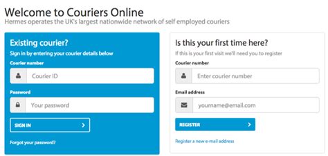 hermes couriers online home page|my couriers online sign in.